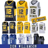 Ja Morant Murray State University Racers 12 Ja Morant College Basketball Jersey Mens costurado 1 Sião Williamson Jerseys