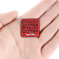 Cartoon Emalia Szpilki Feminizm Brooches Empowered Women Badge Rezydencja Pin Biżuteria Hurtowy prezent dla przyjaciół