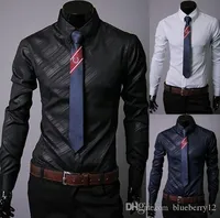 Мужские платья рубашки мужские бизнес большой размер тенденции тонкий темный твьевая повседневная рубашка с длинными рукавами для мужчин M-3XL