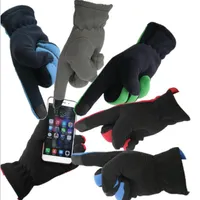 All'ingrosso Uomini Five Fingers Fleece Gloves Phone Touch Outwear Aumentare l'ispessimento Winter Warm Gloves bike Riding sci Guanti