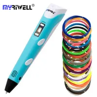 Myriwell Original RP-100B 3D penna di stampa 1,75 millimetri ABS Smart 3d penne da disegno con display a LED a filamento per i regali Kids