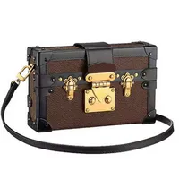 熱い販売の小さなジュエリーボックスバッグ財布クラッチの夜の財布ビンテージスタイルの女性レザーハンドバッグデザイナートランクボックスショルダーバッグ