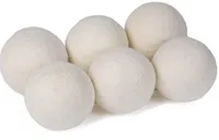 7cm ulltorkar bollar Tvättprodukter Naturlig tygmjukmedel ren organisk återanvändbar boll för statisk tvättning av torkningstid hem