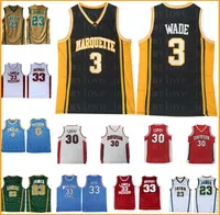 NCAA Koleji Dwyane 3 Wade Basketbol Jersey Erkek Üniversitesi Marquette Loiuzxcilvzlixcuv