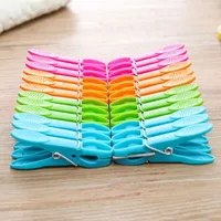 24Pcs/Set Travel Laundry Clothes Pins Hanging Pegs Clips Plastic Hangers Racks Clothespins Kitchen Bathroom Home Supplies