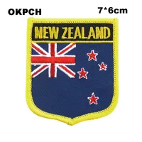 Nya Zeeland sjunker broderi järn på patch broderier patchar märken för kläder pt0193-s