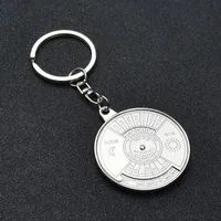 Silber Key Ringe 50 Jahre Perpetual Calendar Designs Metall Schlüsselanhänger Mode Keychain Legierung Schlüsselanhänger Schmuck Hot Günstige Förderung Geschenke
