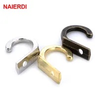 NAIERDI 10PCS Antique Hooks Small Wall Hanger Buckle Horn Lock Clasp Hook Hasp Latch For Wooden Jewelry Box Furniture