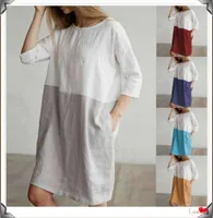 Frauen-Baumwollkleid weibliche beiläufige Kleider der reizvollen Frauen Sommer lange Kleid Mädchen Straße Artkleider billig lange T-Shirts