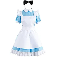 Alice au pays des merveilles robe de demoiselle bleue costume cosplay costume costume costume version