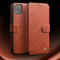 Moda Genuine Leather Flip Cover for iPhone11Pro Handmade Caso Magnetic Slot de Telefone Buckle cartão