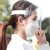 Dhl frete facial máscara segurança lixo face face escudo máscara visita proteção olho anti-nevoeiro protetora impedir saliva splash máscara