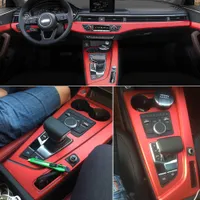 Für Audi A4 A5 B9 2017-2019 Innenbereich Zentralbedienfeld Türgriff 3D / 5D Kohlefaser Aufkleber Aufkleber Abziehbilder Auto Styling Accessorie