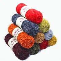 100g Chenille Silk Bomull Blandat garn för hand Stickning Mjuk tröja Scarrf Crochet 3.5mm Nyaste