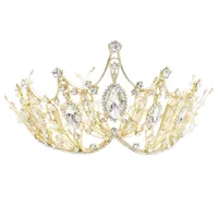 Acessórios de cabelo do casamento Armazém Crown US Noiva Headband nupcial Tiaras barroco cristal cocar de casamento da princesa Tiara Crown Jóias