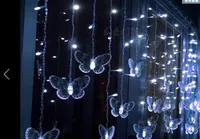 4m100led Wide Star Butterfly Gardin LED Lights String Holiday Lights Blinkande Bröllop Room Layout Decoration