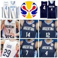 2019 Dünya Kupası Takımı Arjantin Basketbol Formaları 4 Luis Scola 29 Patricio Garino 7 Facundo Campazzo 14 Gabriel Güverte 8 Nicolas Laprovittola