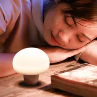 Leuke Mini LED Mushroom Lamp Licht Magnetische USB Night Lights Presssensor Sfeer Lamp Zachte Baby Kind Slaapbed Lamp 10002