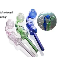 Skull Glass Mask Pipes Colorful Glass Oil Burner Pipes Water Bongs Smoking Pipes Accessories Dab Rigs In Stock