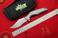 Green thorn original design quick-opening folding knife M390 blade TC4 titanium alloy handle camping outdoor bag knife EDC tools