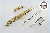 Neue Qualitäts-SUZUKI 16 Löcher offen Flöte Musikinstrumente Cupro Nickel-Silber überzogenen Körper Gold Lack Knopf mit Fall
