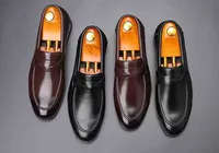 Cheap Primavera Outono Sapato de bico fino Homens sapatos estilo italiano vestido formal sapatos de couro partido Flats casamento Loafers