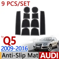 Antislip Rubber Cup Kussendeur Mat voor Audi Q5 8R 2009 2010 2011 2012 2013 2014 2015 2016 S-Line Slines Car Stickers