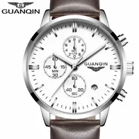 Guanqin رجل ساعات الأعلى العلامة التجارية الفاخرة العسكرية الرياضة الكوارتز ساعة الرجال كرونوغراف مضيئة الأيدي الذكور ساعة relogio masculino