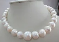 venta Caliente Nuevo Estilo Gran 12-15 mm Mar del Sur genuino Blanco Collar de Perlas Bien