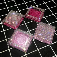 Nuevas cajas de diamante pestañas caja de embalaje Cajas Lash Faux Mink Lashes Plaza del brillo Vacío caso para Maquillaje