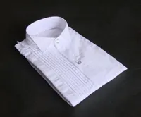 Yüksek Kalite Moda Beyaz Pamuk Gömlek Balo Parti erkek Düğün Giyim Damat Giymek Gömlek Akşam Parti Uzun Kollu Damat Gömlek