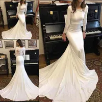 Vintage Long sleeves Mermaid Wedding Dresses With Appliqued Floor Length Custom MAde Vestido De Novia Plus size Bridal Gown