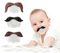 100％安全な品質赤ちゃん面白いおしゃぶり口ひげおしゃぶり幼児こぬれな紳士BPAベビーフィード製品送料無料