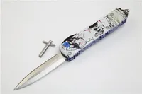 Mango Promoción UT85 Auto táctico del cuchillo D2 de raso de la hoja 6-T6061 de aluminio al aire libre de la EDC cuchillos de bolsillo con la reparación de herramientas