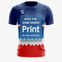 Fútbol manga corta camiseta Tops Cultura sublimación de impresión 100% poliéster Ocio Ropa de deporte de secado rápido Slim Fit Camiseta