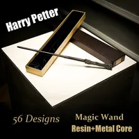 Harry Potter Cosplay Toys 56 Disegni Harry Potter Metal Core Bacchetta magica Con scatola regalo Giocattoli per bambini Regalo di Natale per bambini SS87