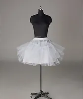 W magazynie Petticoats Akcesoria ślubne 3 warstwy Hoopless Short Crinoline Biały Kwiat Girl Dress Kids Princess Underskirt
