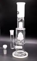 Super Heavy glass beaker bongs Hookahs 9mm thickness White jade water pipe three size tall 14 inch glass bong 18.8mm joint