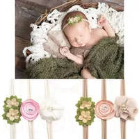 Handmade Beauty 3 Teile / satz Baby Mädchen Säuglingskleinkind Blume Bogen Stirnband Haarband Zubehör