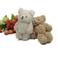 Kawaii Small Jointed Teddybären Gefüllte Plüsch Mit Kette 12 CM Spielzeug Teddybär Mini Bär Ted Bears Plüschtiere Geschenke weihnachtsgeschenk K0295