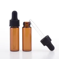 4ML Rood-Amber Glass Dropper Fles Leeg Etherische Olie Display Injectieflacons Parfum Sample Test Fles