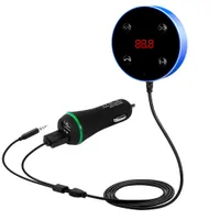 JRFC02 2 В 1 Bluetooth FM-передатчик AUX аудио приемник Hands Free 3,5 Dual USB зарядное устройство Автомобильные аксессуары
