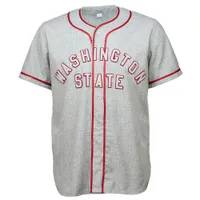 ワシントン州立大学1948 Road Jersey 100％ステッチ刺繍ロゴVintage Baseball Jerseysカスタム任意の名前任意の名前