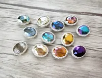 10 Pçs / lotes Multicolour Facetado Cristal De Vidro Solta Pérolas, rhinestone strass Conector Beads Jóias Encontrar BD359