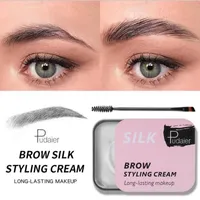 Pudaier Feathery Brows Einstellung Gel Grooming Eyebrows Gel für Augenbrauen Styling Wachs / Seife Henna für Augenbrauenstift Reihen Soap Kit