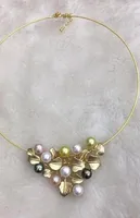 エンギ・グラティス・エルモサRonda Multicolor Perla Collar de Cadena de Plata