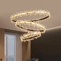2020 Nordic Crystal Chandeliers Lighting Brown Gold Led Lamp For Bedroom Dining Living room deco Ceiling Chandelier lustre susp