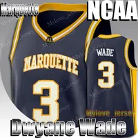 Dwyane 3 Wade Jersey Basketball Marquette College Allen 3 Iverson Black Mamba Jerseys 23 Michael MJ Jimmer 32 Fredette University