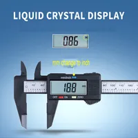 150 mm LCD Calibrador digital Digital Electronic Digital Caliper Plástico Vernier Calibrador con calibre de batería Micrométrico Herramienta de medición VT1688
