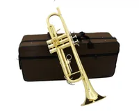 En Bach LT180S-43 Bb süper Trompet Instruments Yüzey Altın Pirinç Bb Trompeta Profesyonel Müzik Aleti
